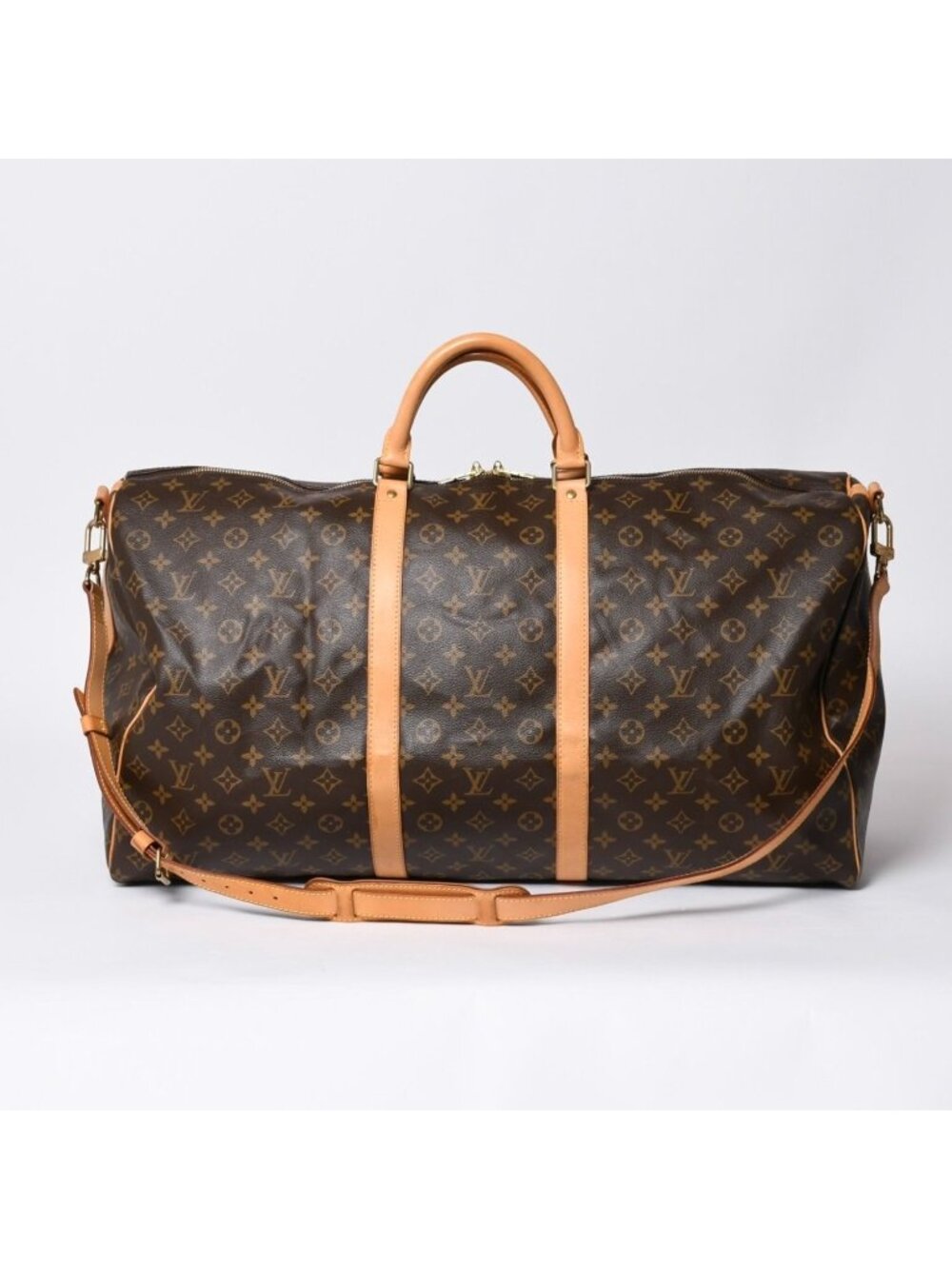 Louis Vuitton Keepall Bandouliere 60 Boston Bag Monogram Vachetta Leather Brown